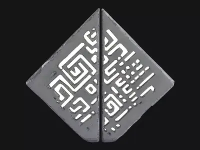 Totem Symbol Stone Low-poly 3D model