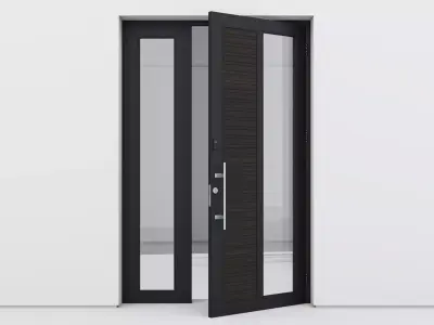 Aluminium door 127 3D model