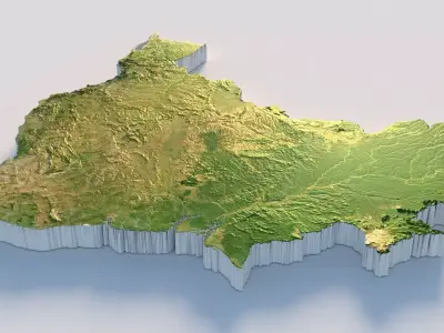 Brazil Country Terrain 3D model