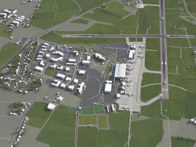 Cork Airport Low-poly 3D model