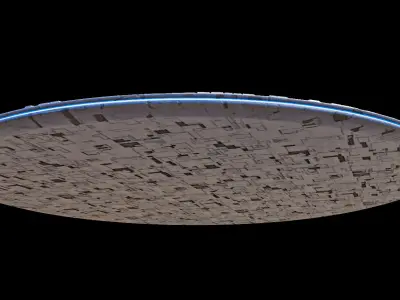 Lowpoly UFO Game Ready PBR Spaceship Low-poly 3D model