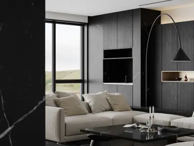 apartment interior scenes      3D model 3