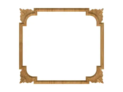 Carved picture frame STL 3D model 146