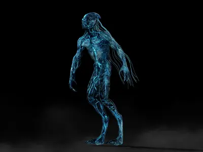 Alien Circulatory System Low-poly 3D model