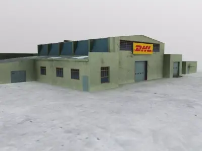 LHBP DHL Hangar Low-poly 3D model