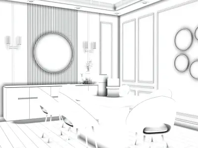 Dining Room Set 3D model