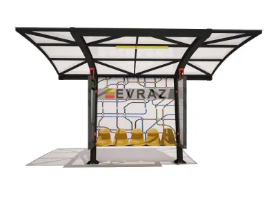 Bus Stop Bus station 3D model
