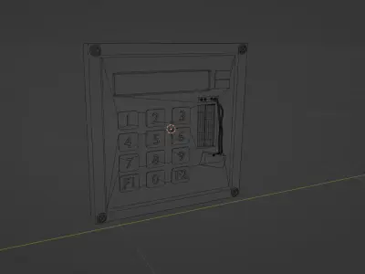 access control panel  Free low-poly 3D model