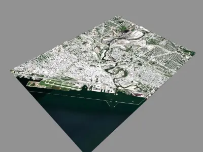 Cityscape Cleveland USA 3D model