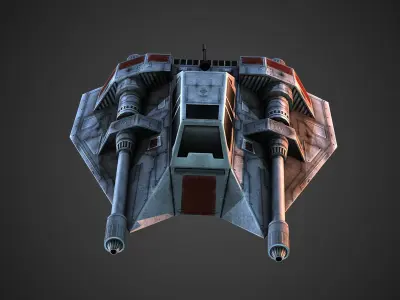 Rebel Snow Speeder Low-poly 3D model