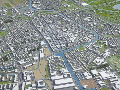 Delft - 3D City Model Low-poly 3D model
