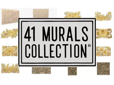 41 Ornamental murals decor set Pack 02 3D Model