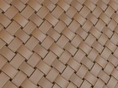 Diagonal Wicker Basket Weave PBR Texture
