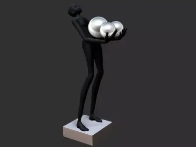 Art Sculpture Floor Lamp 3D print model