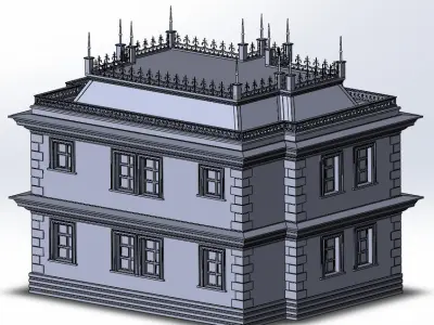 Antic house 3d print model 3D print model