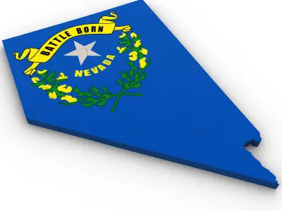 Nevada Political Map 3D model