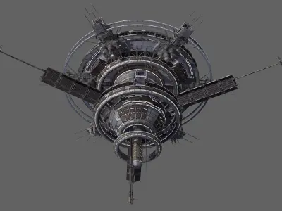 Space Station Low Poly -2 Low-poly 3D model