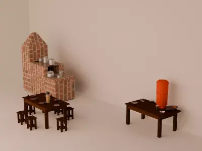 kit cozinha brasileira  Low-poly 3D model