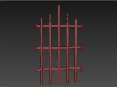 Medieval window Low-poly 3D model