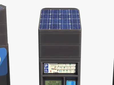 Parking Meter Low-poly 3D model