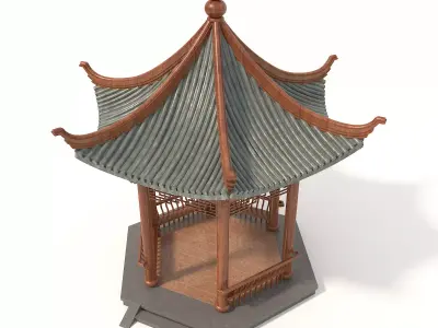 Wooden Gazebos 2 3D model