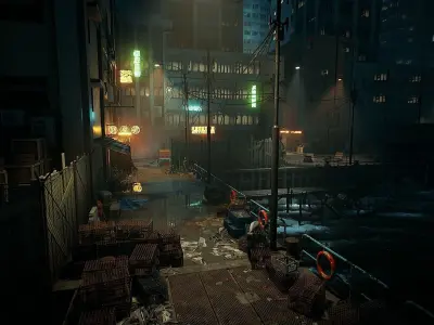Neon City Complete Pack Low-poly 3D model
