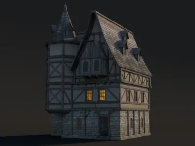 Fantasy Medieval House 06 3D model