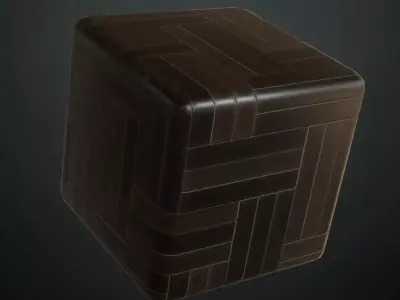 Classic Dark Espresso Wood Parquet PBR Seamless Texture