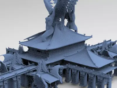 Bushido Temples  KIT BASH 1  3D model