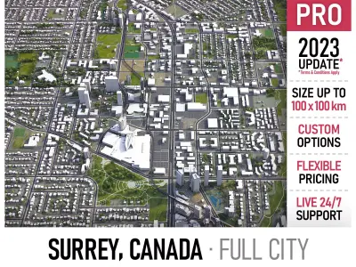 Surrey Low-poly 3D model