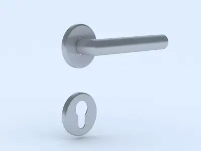 Door handle 3D model 4