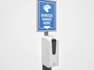 hand sanitizer stand 3D model