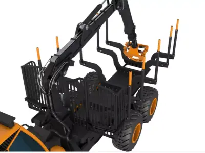 Forwarder Forestry Vehicle 3D model
