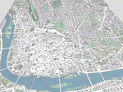 Cityscape Prague Czech Republic 3D model