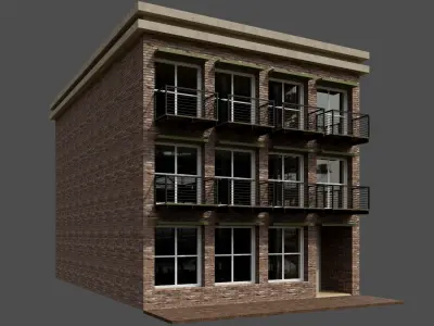 Building 001 3D model