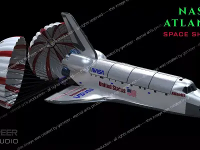 NASA Atlantis Space Shuttle  3D model