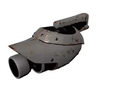 Weathered SciFi Security Camera Low-poly 3D model