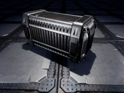 Sci-fi Cargo Container UE4 Low-poly 3D model