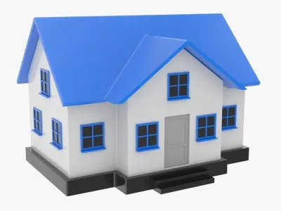 Mini House Low-poly 3D model