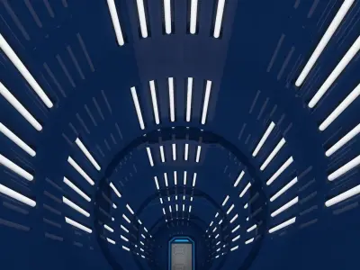Sci Fi Tunnel 3D model 30
