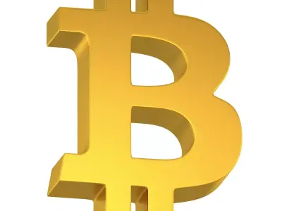 Bitcoin Symbol 01 3D model