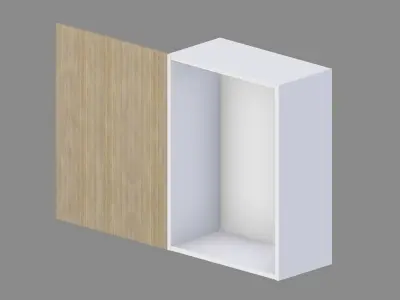 Kitchen Upper Cabinet 60 cm Low-poly 3D model