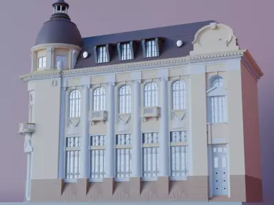 Historic Building 3D Model  Classic Architecture Asset 3D print model