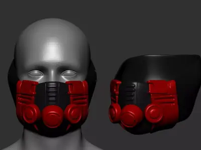 helmet high poly sculpt 3d printable  3D model 83