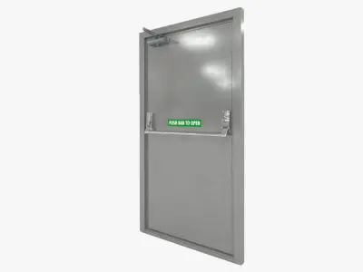 Exit Door Low-poly 3D model