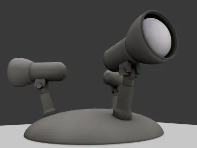 Modern wall lamp Free low-poly 3D model