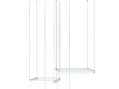 Modern LED Chandelier Ceiling Lamp 3D model shop