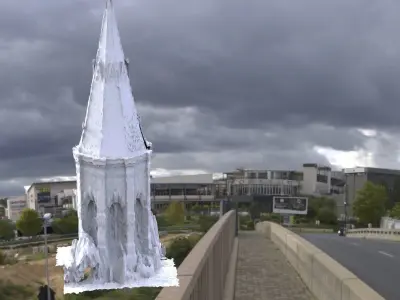 Hogwarts tower low res 3D model