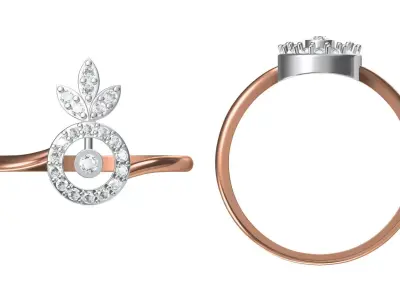 Light Weight Wedding Engagement Women Ring STL JCD Details 3D print model 17