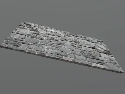 Stone wall texture 3D model